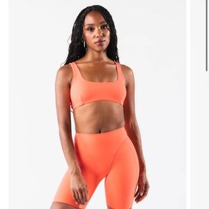 Alphalete Heat Orange Olivia Sculpt Sports Bra